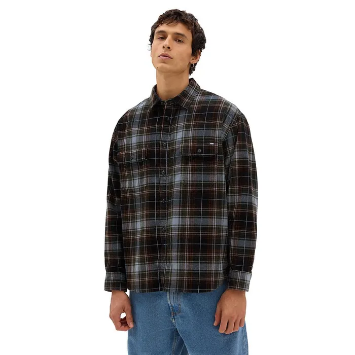 Vans Shirts Men Mayhill Long Sleeve Buttondown Shirt Black