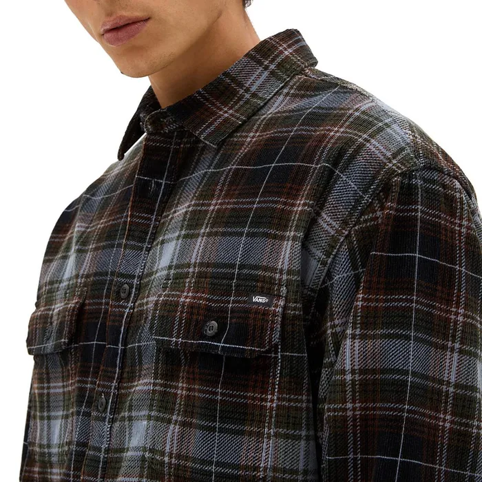 Vans Shirts Men Mayhill Long Sleeve Buttondown Shirt Black