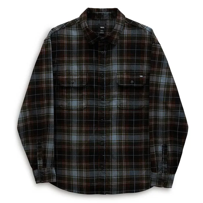 Vans Shirts Men Mayhill Long Sleeve Buttondown Shirt Black