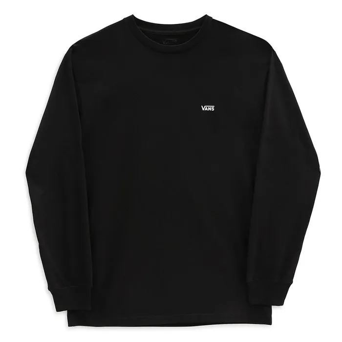 Vans Tshirts and Tanks Men Left Chest Hit Long Sleeve Tshirt Black White