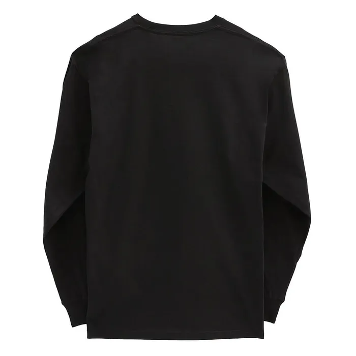 Vans Tshirts and Tanks Men Left Chest Hit Long Sleeve Tshirt Black White