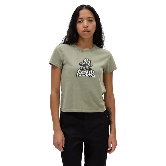 Vans Tshirts and Tops Women Psych Skate Classic Mini TShirt Green