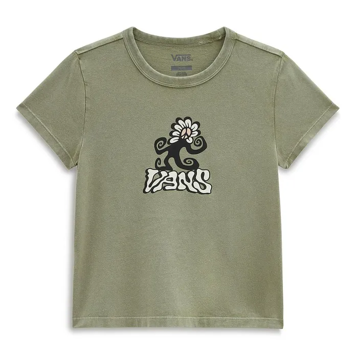 Vans Tshirts and Tops Women Psych Skate Classic Mini TShirt Green