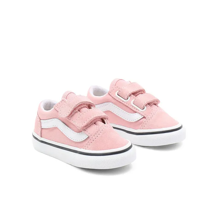 Vans Toddler Shoes 14 Years Kids Toddler Old Skool Hook And Loop Shoes 14 Years Pink