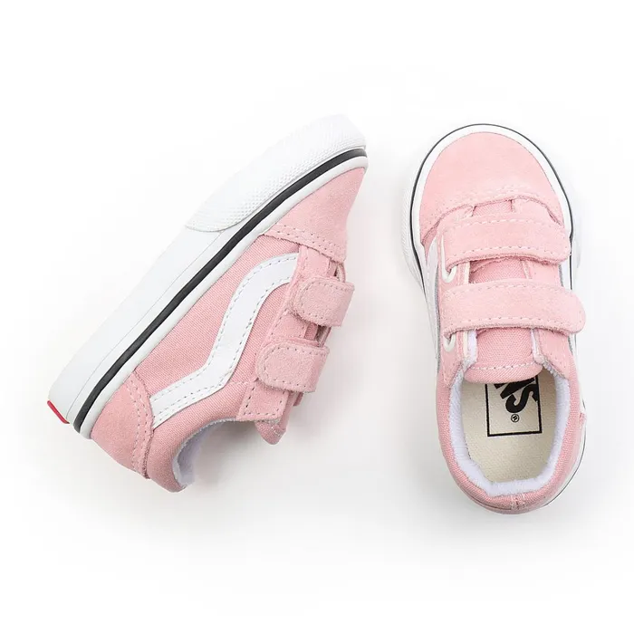 Vans Toddler Shoes 14 Years Kids Toddler Old Skool Hook And Loop Shoes 14 Years Pink