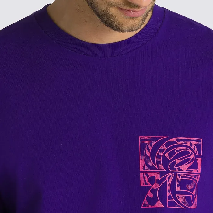 Vans View All Men Digital Demented Logo Long Sleeve TShirt Purple