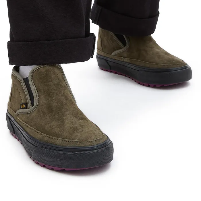 Vans View All Men Sherpa Mid Slip MTE1 Shoes Green