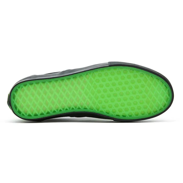 Vans View All Men Skate SlipOn Glow Skulls Shoes Green