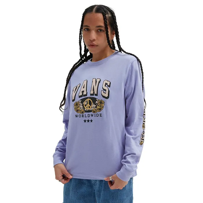 Vans View All Women Globey Boyfriend Fit Long Sleeve TShirt Purple