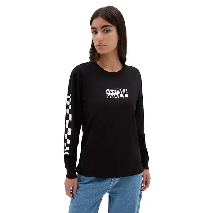 Vans View All Women Jinx Boyfriend Long Sleeve TShirt Black