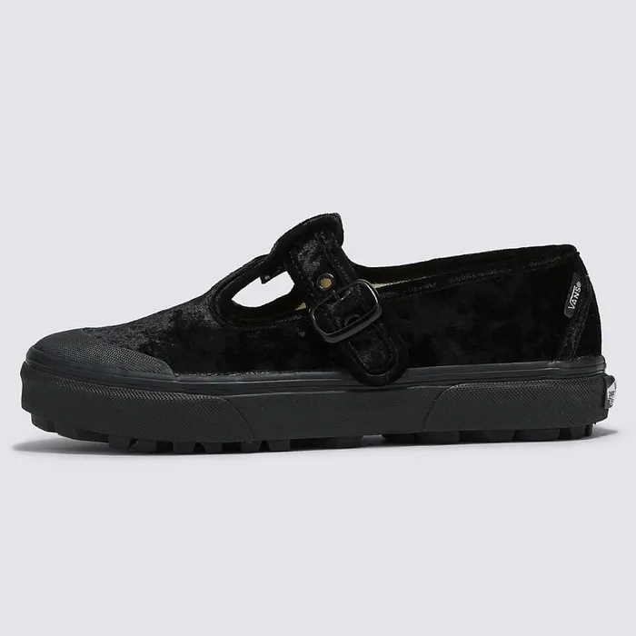 Vans View All Women Style 93 Crushed Velvet Shoes Black