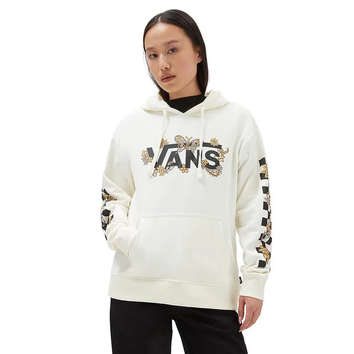 Vans View All Women Wyld Trippy Paisley Boyfriend Fit Pullover Hoodie White