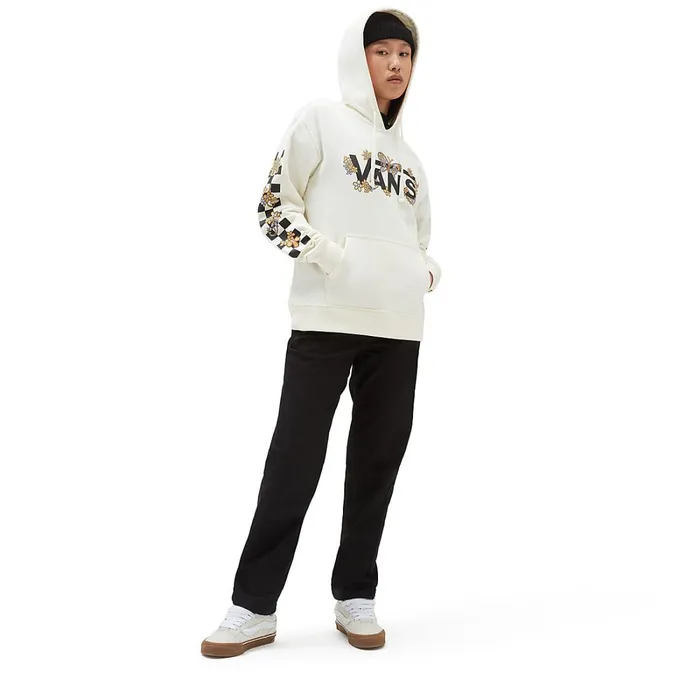 Vans View All Women Wyld Trippy Paisley Boyfriend Fit Pullover Hoodie White