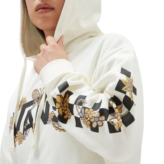 Vans View All Women Wyld Trippy Paisley Boyfriend Fit Pullover Hoodie White