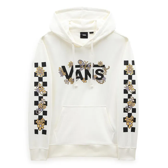 Vans View All Women Wyld Trippy Paisley Boyfriend Fit Pullover Hoodie White