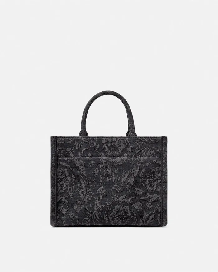 Versace Barocco Athena Small Tote Bag Blackprint Women Totes