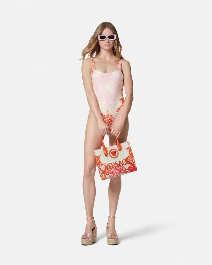 Versace Barocco Sea OnePiece Swimsuit Pinkprint Women Swimwear