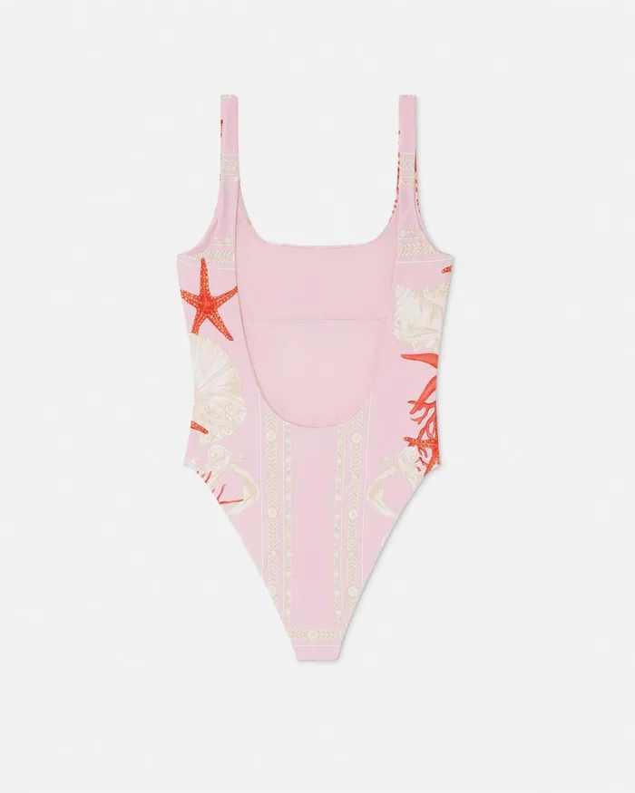 Versace Barocco Sea OnePiece Swimsuit Pinkprint Women Swimwear