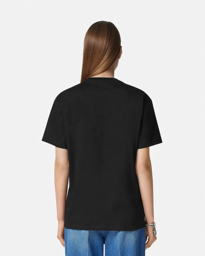 Versace Embellished Medusa TShirt Black Women TShirts and Sweatshirts