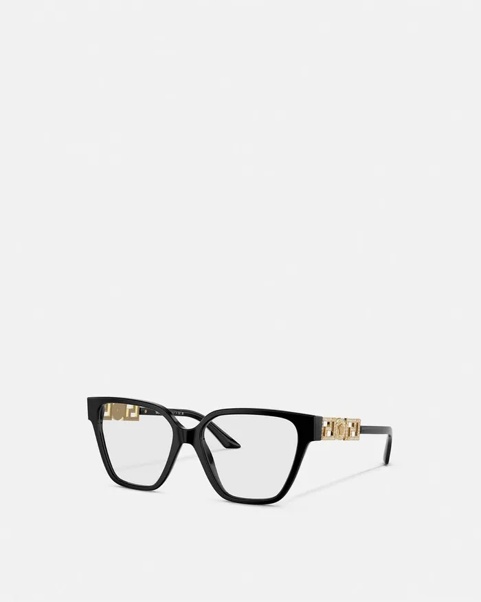 Versace Greca Strass Glasses Blackgold Women Eyeglass Frames