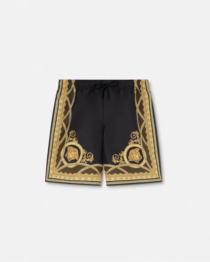 Versace La Coupe Des Dieux Boardshorts Black Men Swimwear