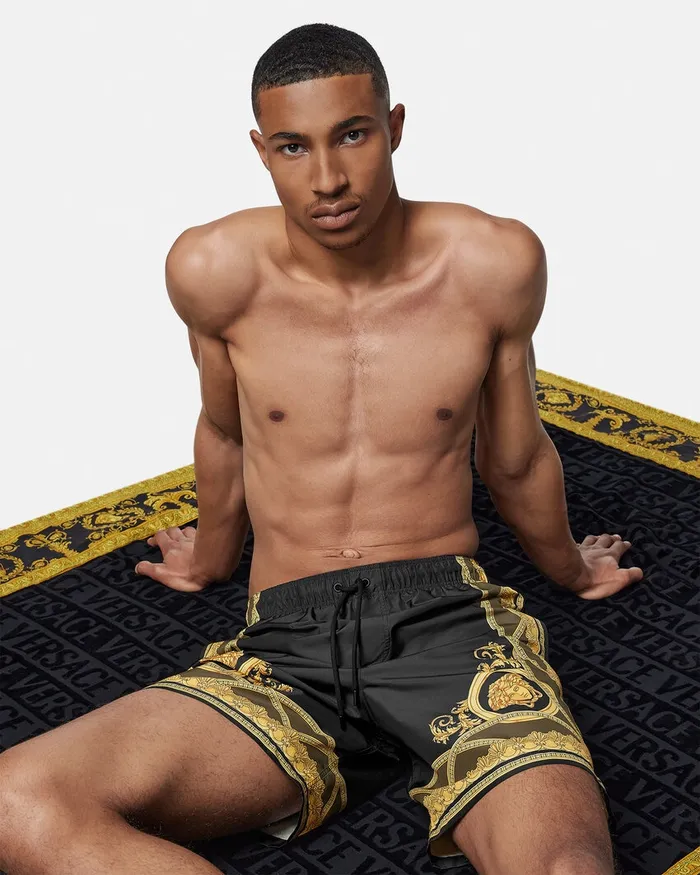 Versace La Coupe Des Dieux Boardshorts Black Men Swimwear