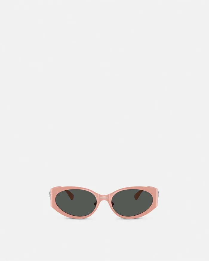 Versace La Medusa Oval Sunglasses Pink Women Sunglasses