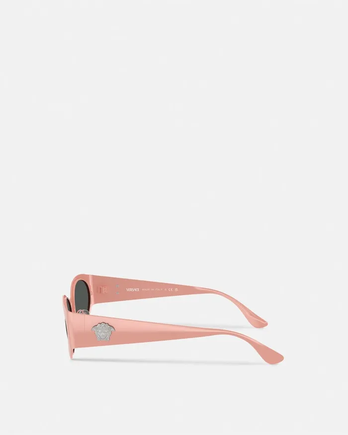 Versace La Medusa Oval Sunglasses Pink Women Sunglasses