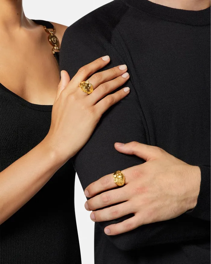 Versace La Medusa Ring Light Gold WomenMen Rings