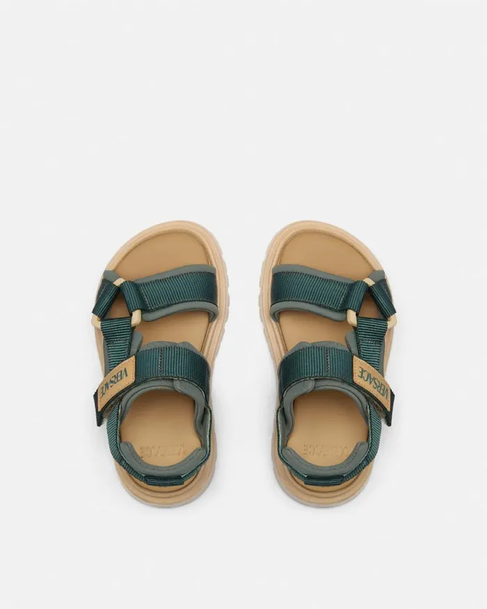 Versace Logo Baby Sandals Green Kids Shoes and First Steps