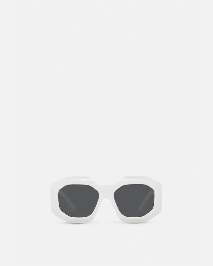 Versace Maxi Medusa Biggie Squared Sunglasses White Women Sunglasses