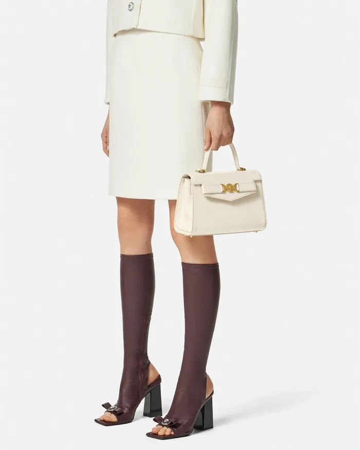 Versace Medusa 03995 Handbag Beige Women Top Handle