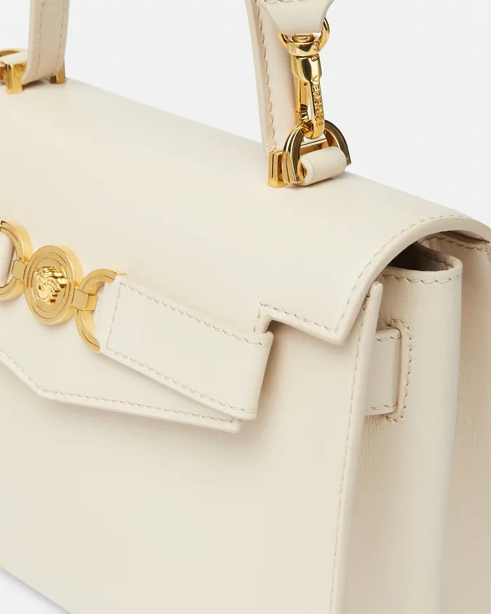 Versace Medusa 03995 Handbag Beige Women Top Handle