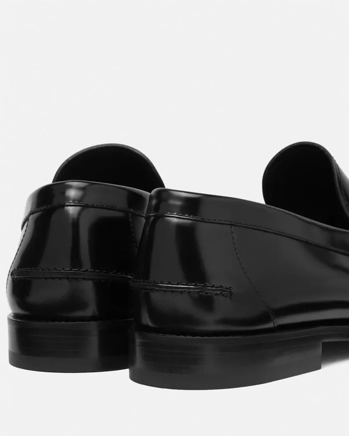 Versace Medusa 03995 Loafers Blacksilver Men Loafers and Slippers