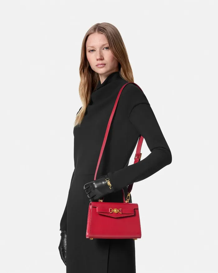 Versace Medusa 03995 Small Handbag Red Women Top Handle
