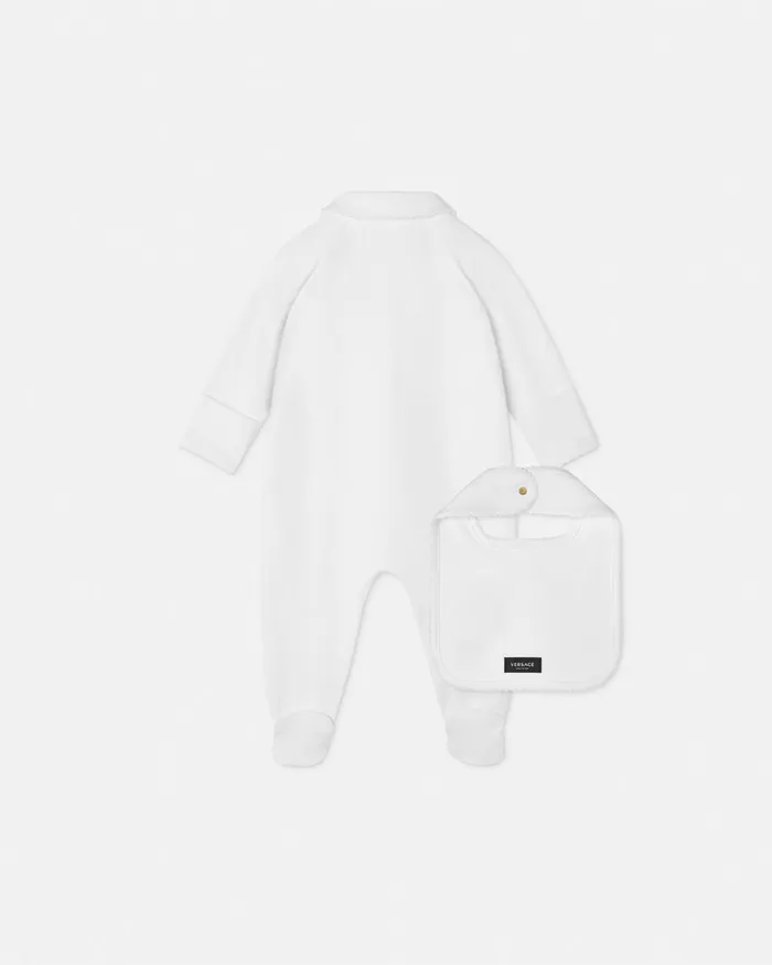 Versace Medusa Baby Sleepsuit Set Whiteprint Kids Gift Sets