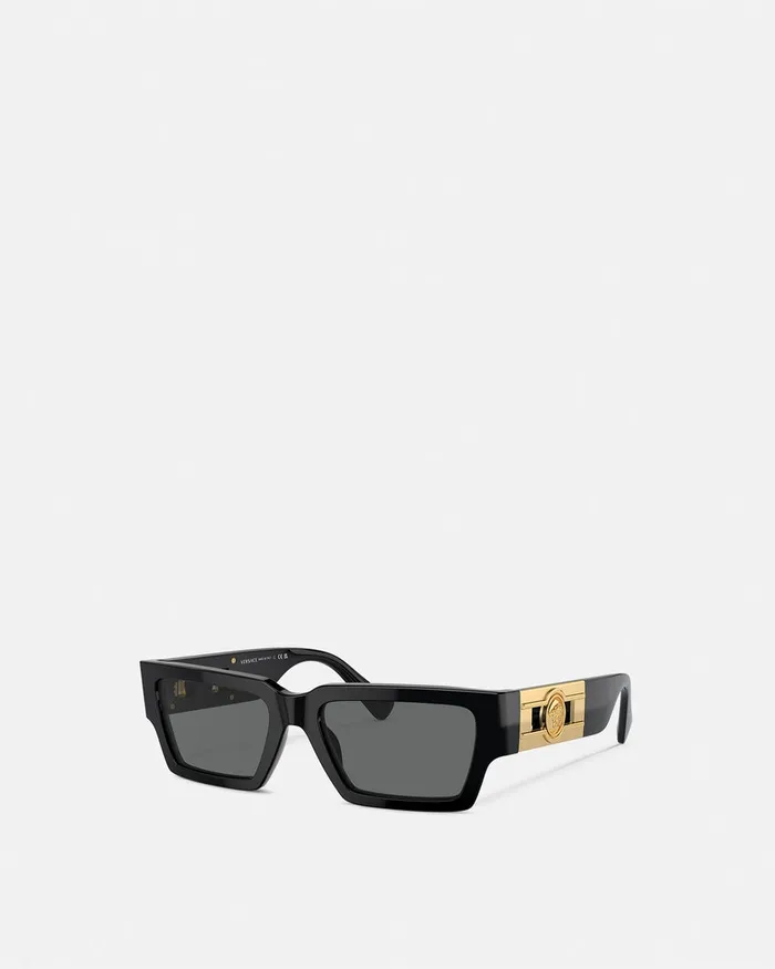Versace Medusa Deco Sunglasses Blackgold WomenMen Sunglasses