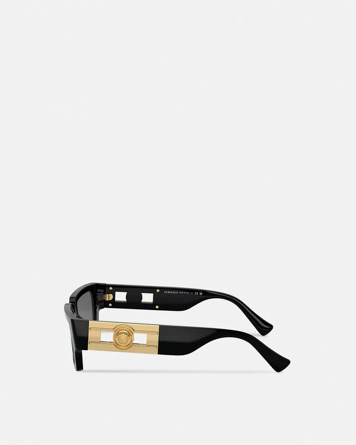 Versace Medusa Deco Sunglasses Blackgold WomenMen Sunglasses