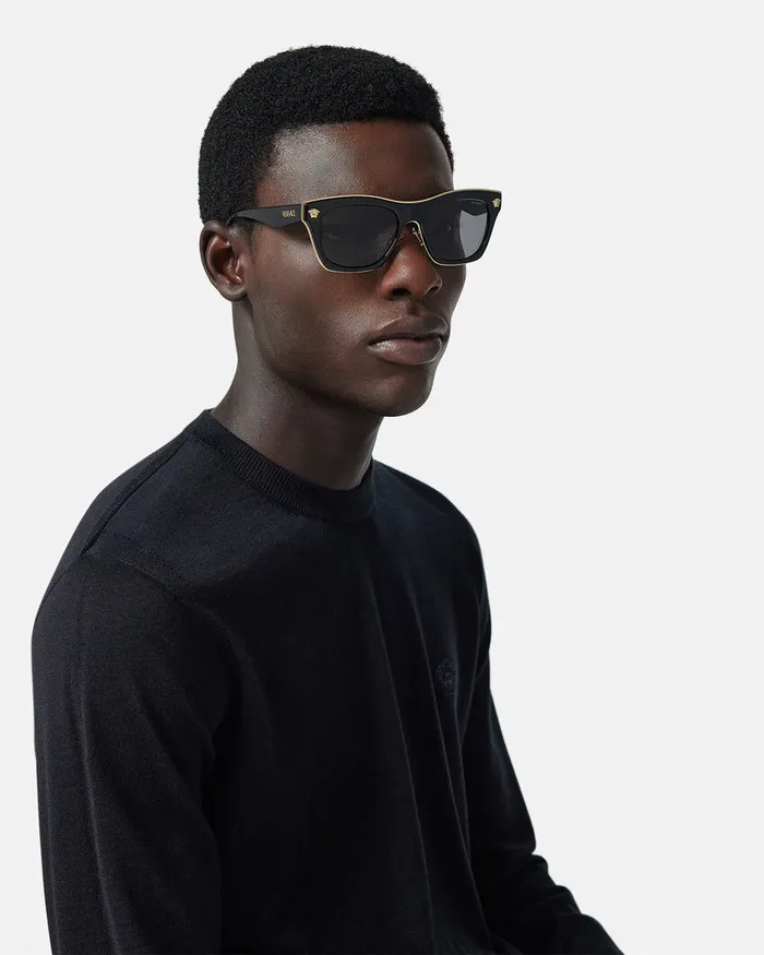 Versace Medusa Essence Sunglasses Black WomenMen Sunglasses