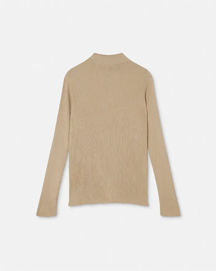 Versace Ribbed Knit Cardigan Beige Men Knitwear