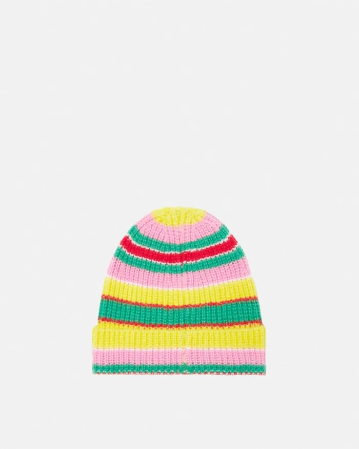Versace Striped CableKnit Beanie Print Kids Bags and Accessories