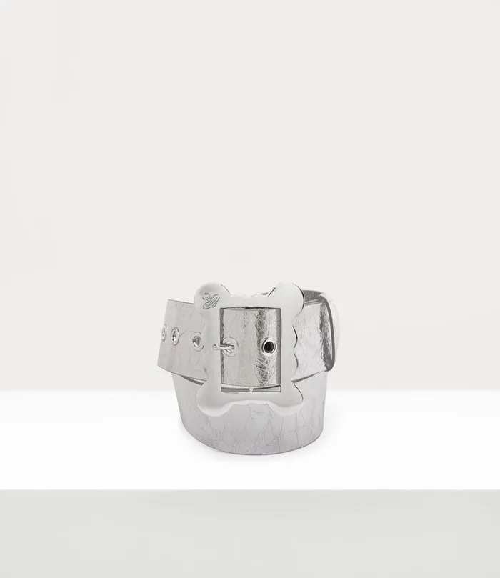 Vivienne Westwood Belts And Harnesses WomenMen Wide Frame Buckle Belt Silver