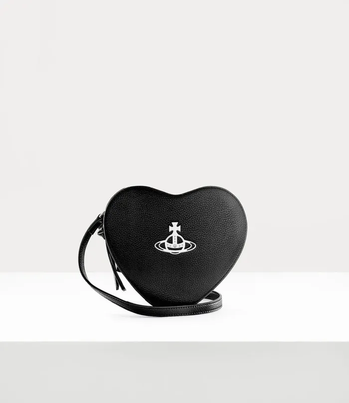 Vivienne Westwood Crossbody Bags Women Louise Heart Crossbody Bag Black