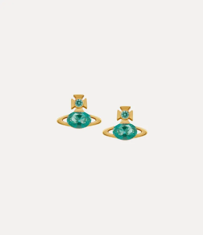 Vivienne Westwood Earrings Women Allie Earrings Gold Turquoise Cz