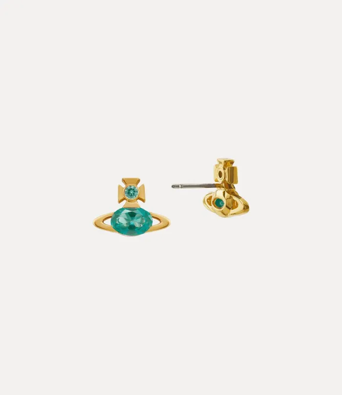 Vivienne Westwood Earrings Women Allie Earrings Gold Turquoise Cz