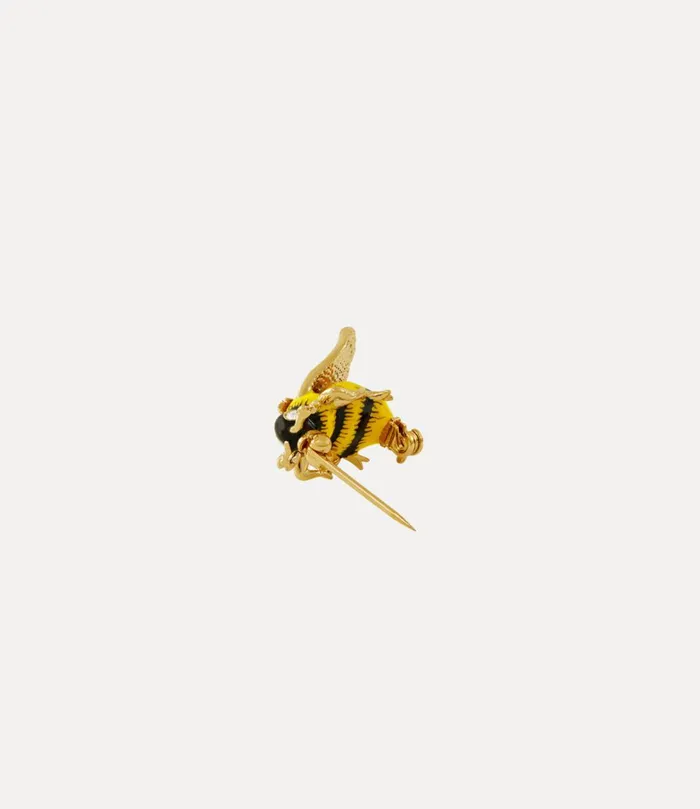 Vivienne Westwood Other Jewellery Women Bumble Bee Brooch Gold White Crystal Black Yellow Enamel