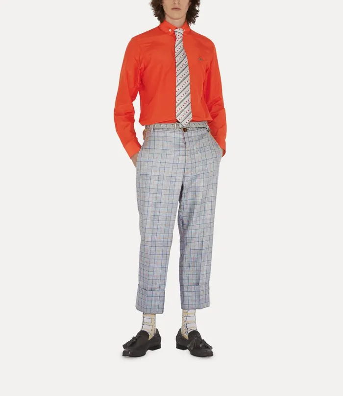 Vivienne Westwood Shirts Men Two Button Krall Shirt Orange
