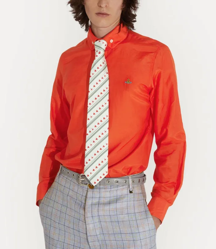 Vivienne Westwood Shirts Men Two Button Krall Shirt Orange