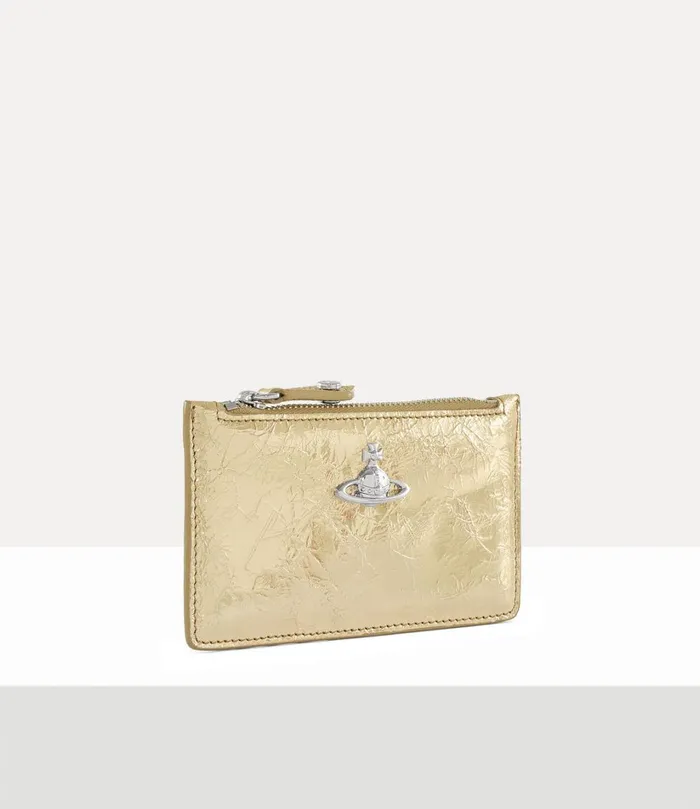 Vivienne Westwood Wallets MenWomen Slim Long Card Holder Gold