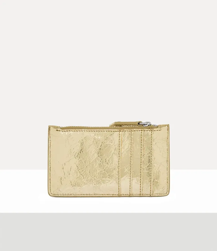 Vivienne Westwood Wallets MenWomen Slim Long Card Holder Gold